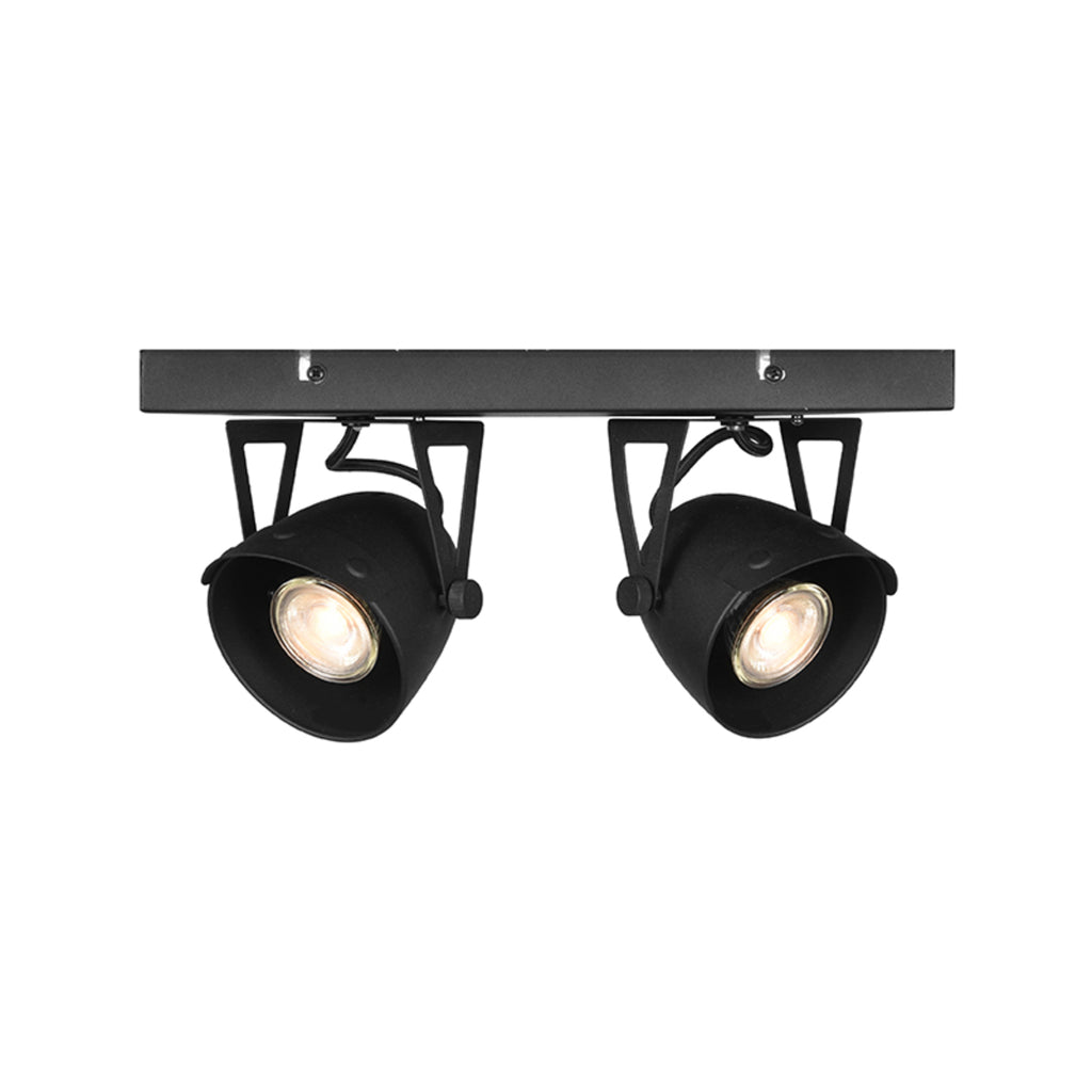 Spot Cap led - Zwart - Metaal - 2 Lichts